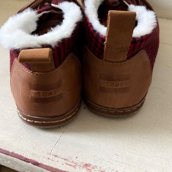 Toms womens size 11 Classic Bota red plaid booties boots shoes - Picture 3 of 4